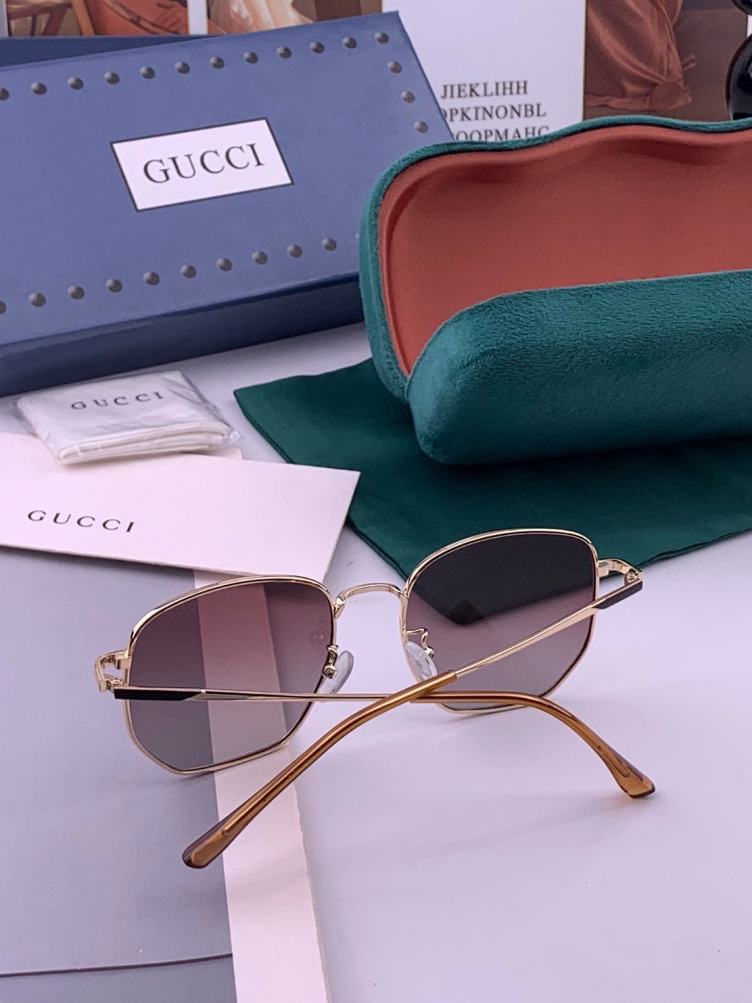 Gucci G9810 Polarized Oversized Black Lens Sunglasses for Men & Women - 448737 - detail image 6