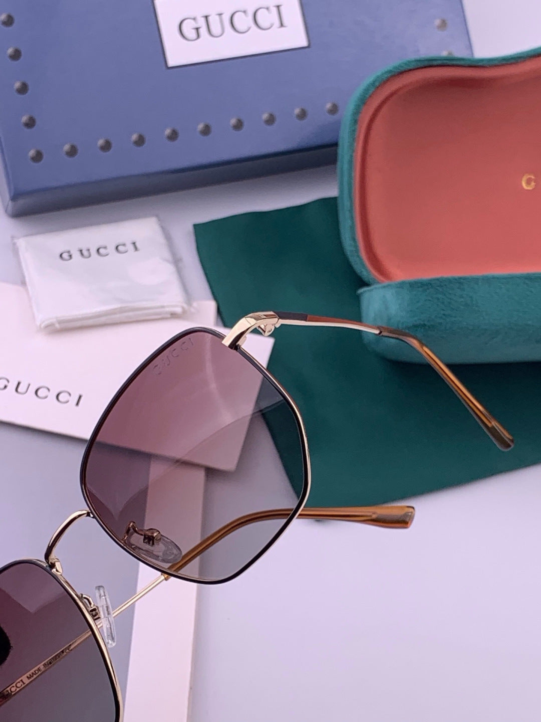 Gucci G9810 Polarized Oversized Black Lens Sunglasses for Men & Women - 448738