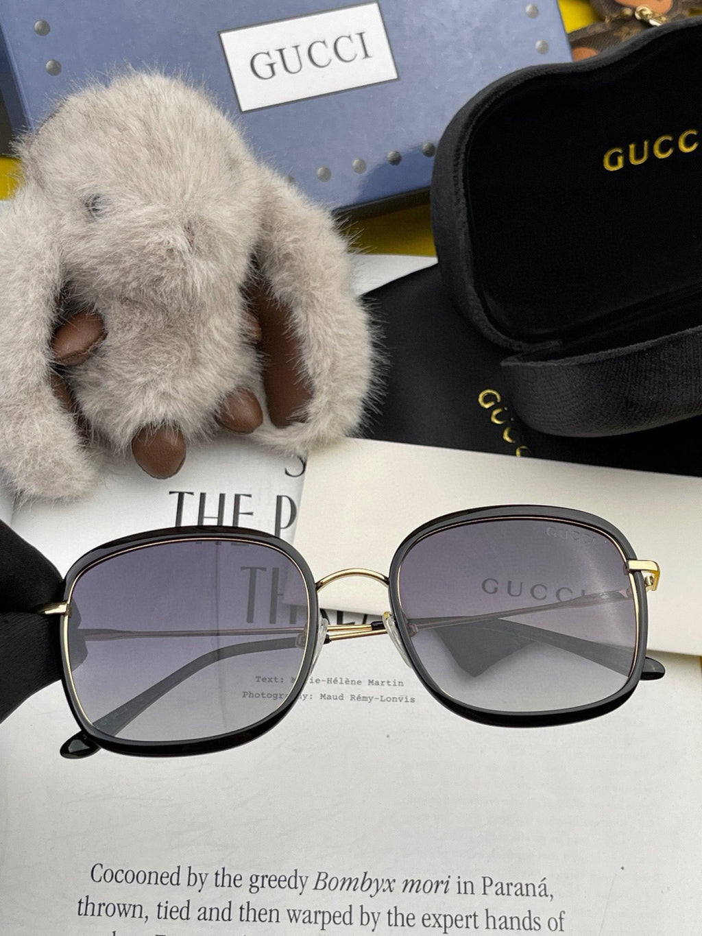 Gucci G2242 Metal Square Gold Lens Sunglasses for Men & Women - 448739 - detail image 2