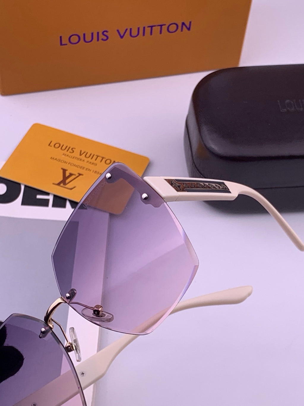 Louis Vuitton L6519 Polarized Square Brown Lens Sunglasses for Men & - 448514 - detail image 4