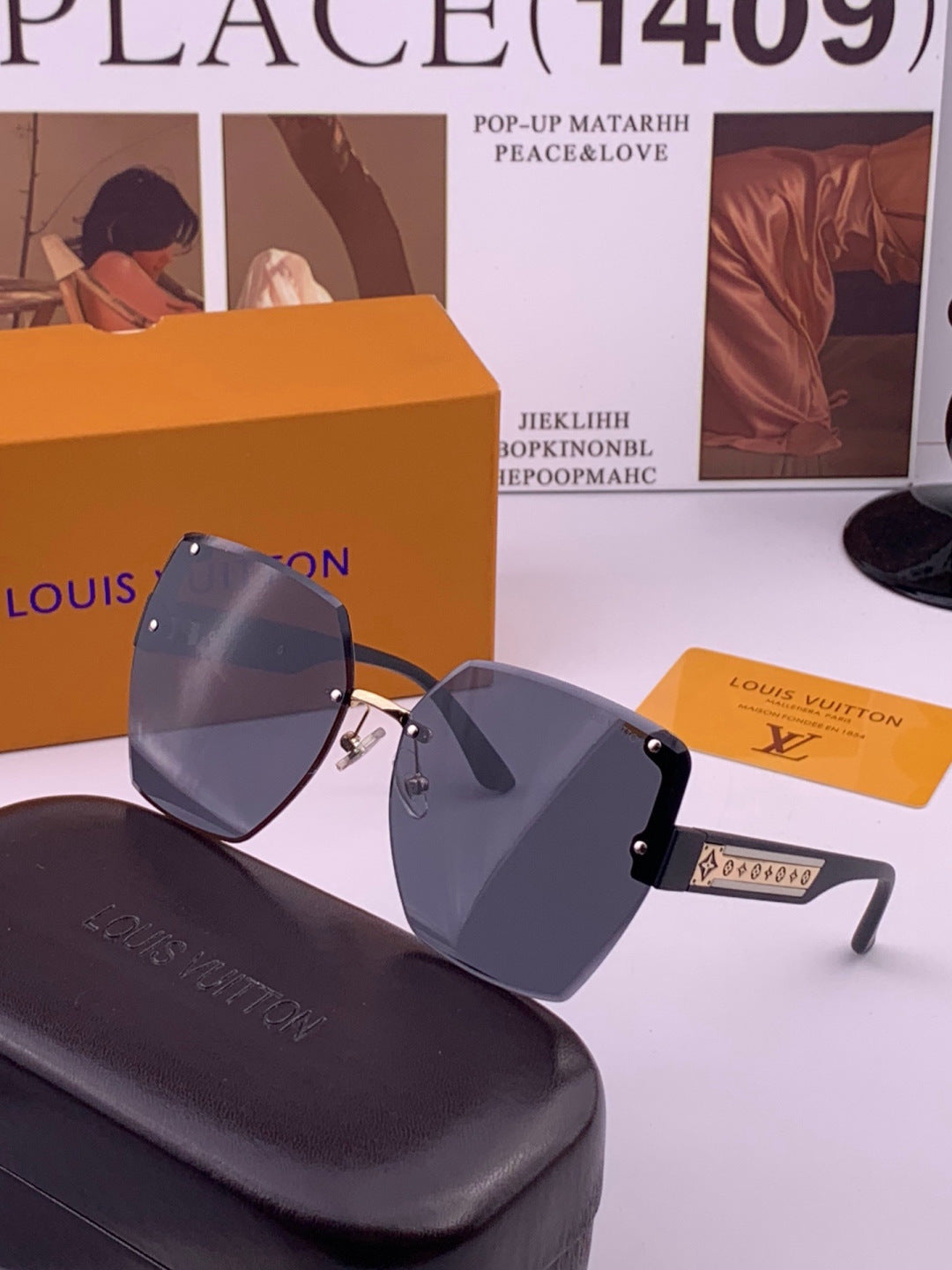 Louis Vuitton L6519 Polarized Square Brown Lens Sunglasses for Men & - 448515 - detail image 2