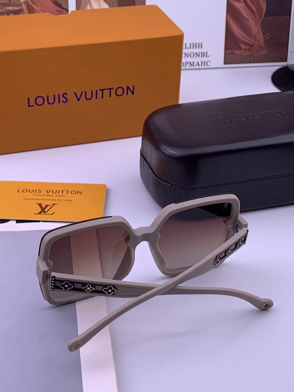 Louis Vuitton L5710 Polarized Square Brown Lens Sunglasses for Men & - 448519 - detail image 7
