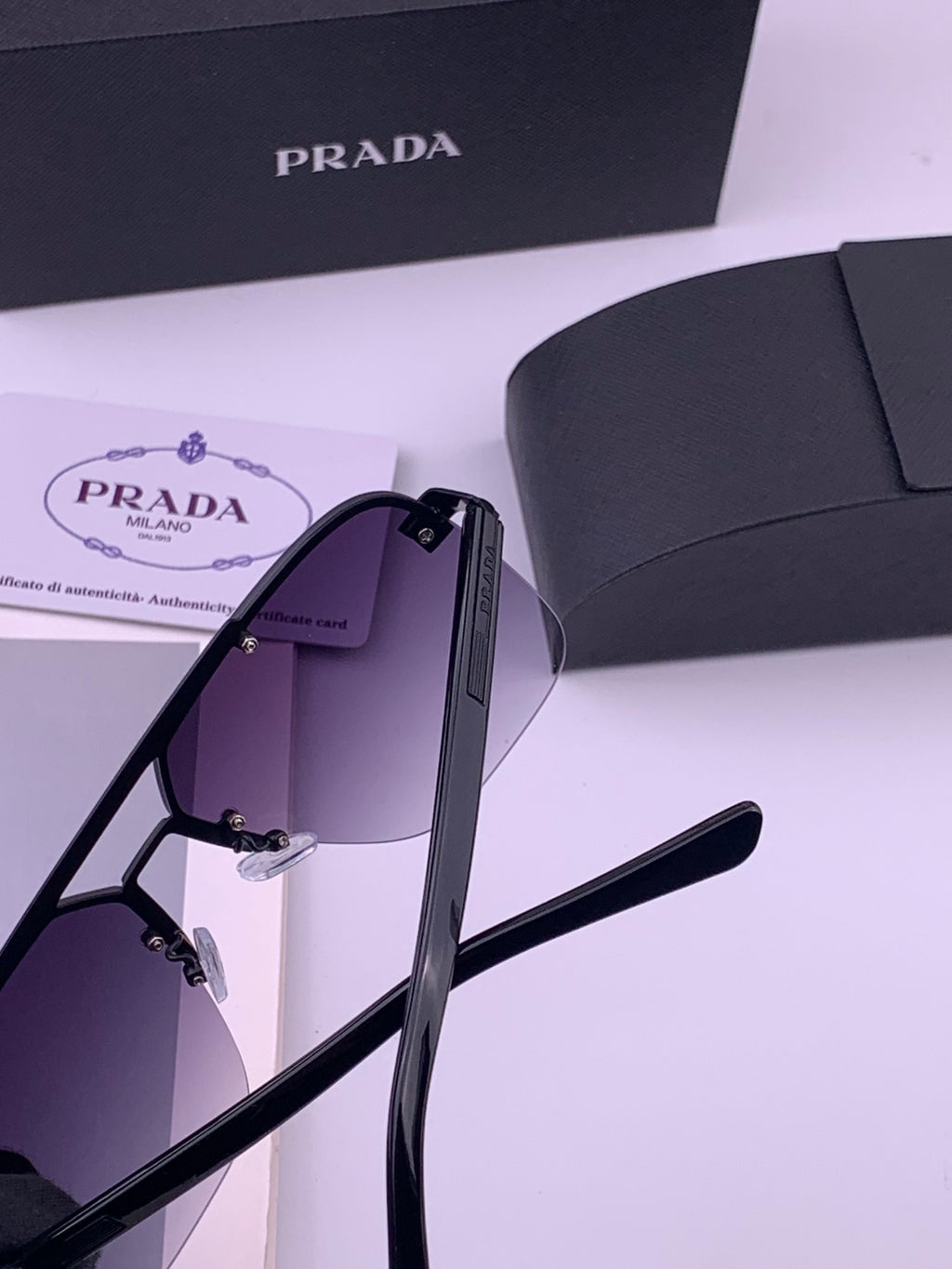 Prada Fashion Blue Lens Sunglasses for Men - 449355 - detail image 5