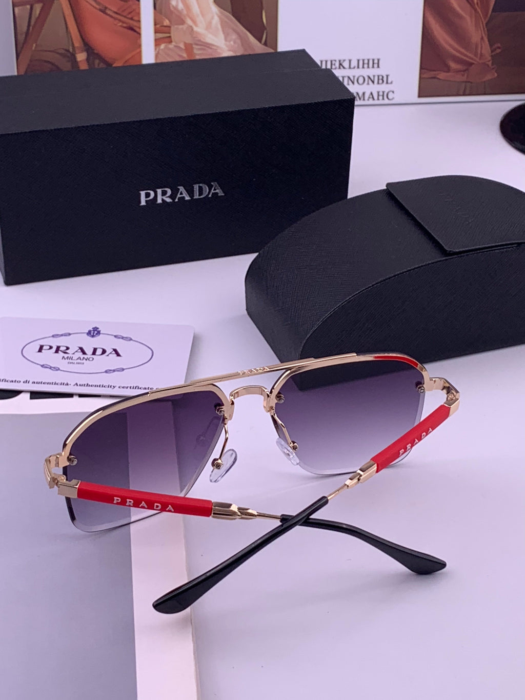 Prada Fashion Purple Lens Sunglasses for Men - 449359 - detail image 6