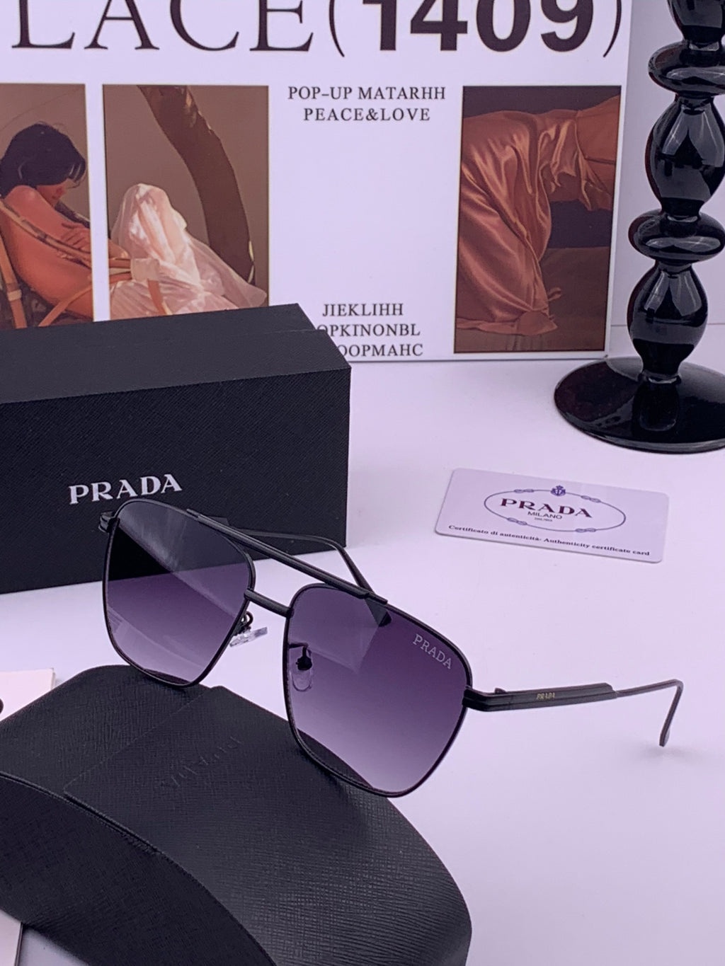 Prada Fashion Purple Lens Sunglasses for Men - 449360