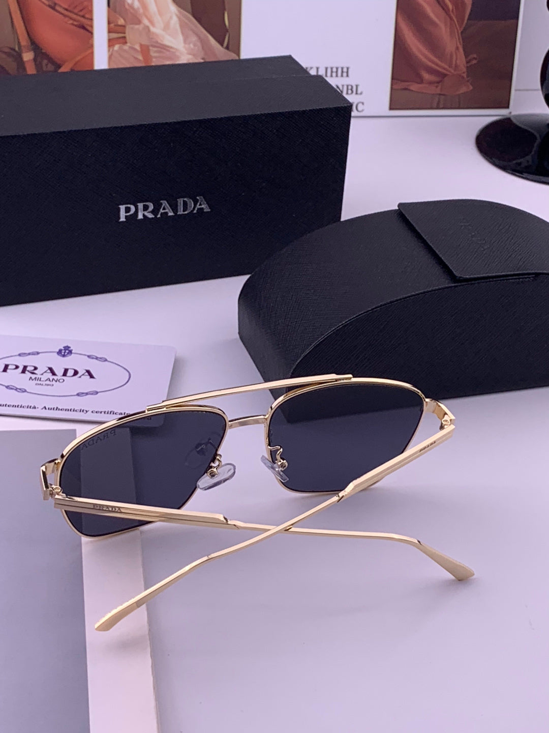 Prada Fashion Black Lens Sunglasses for Men - 449361 - detail image 5
