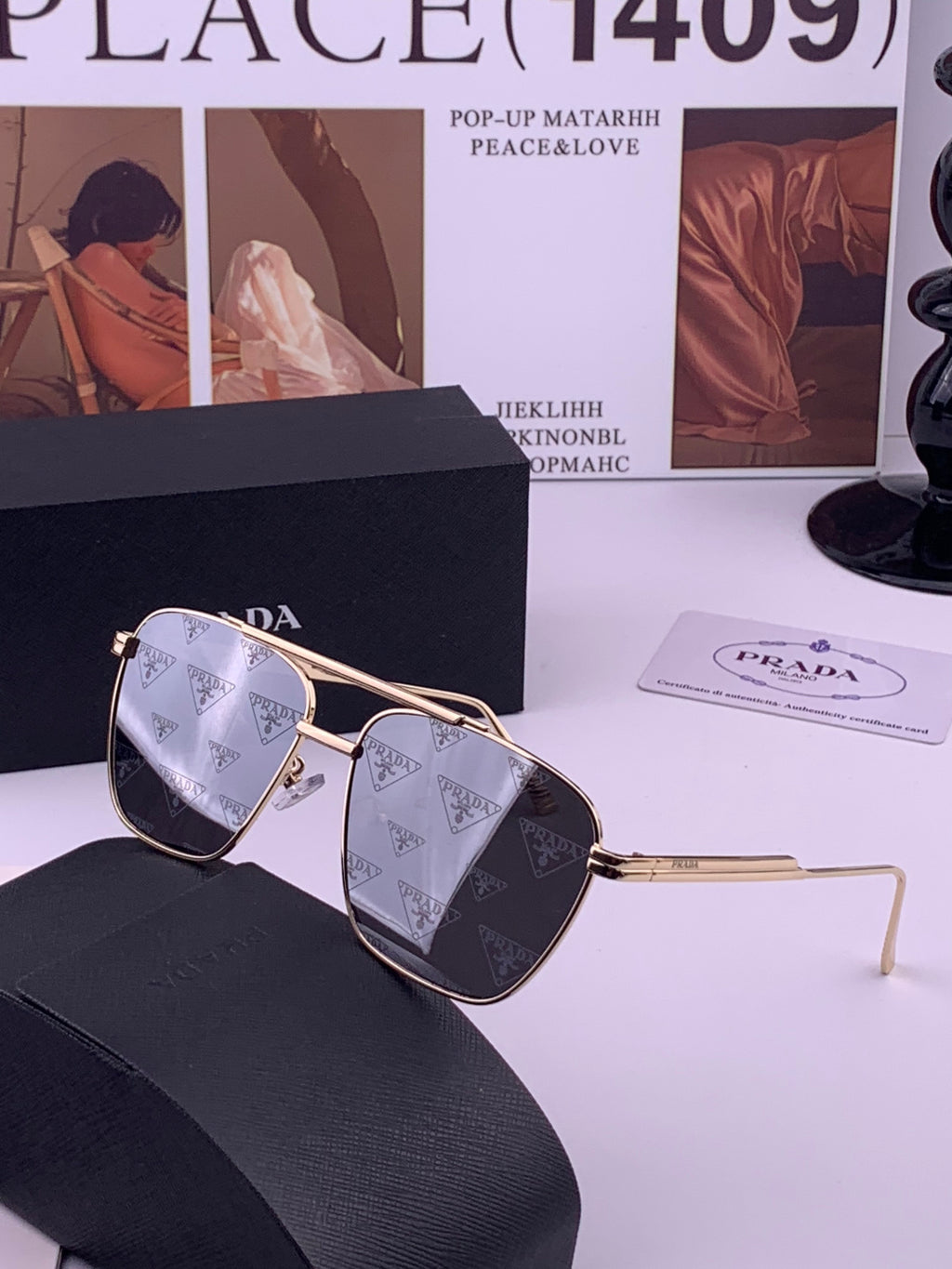Prada Fashion Silver Lens Sunglasses for Men - 449362 - detail image 2