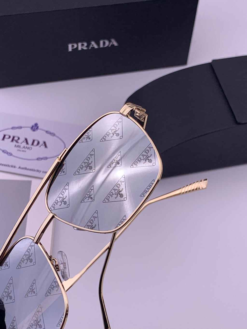 Prada Fashion Silver Lens Sunglasses for Men - 449362 - detail image 6