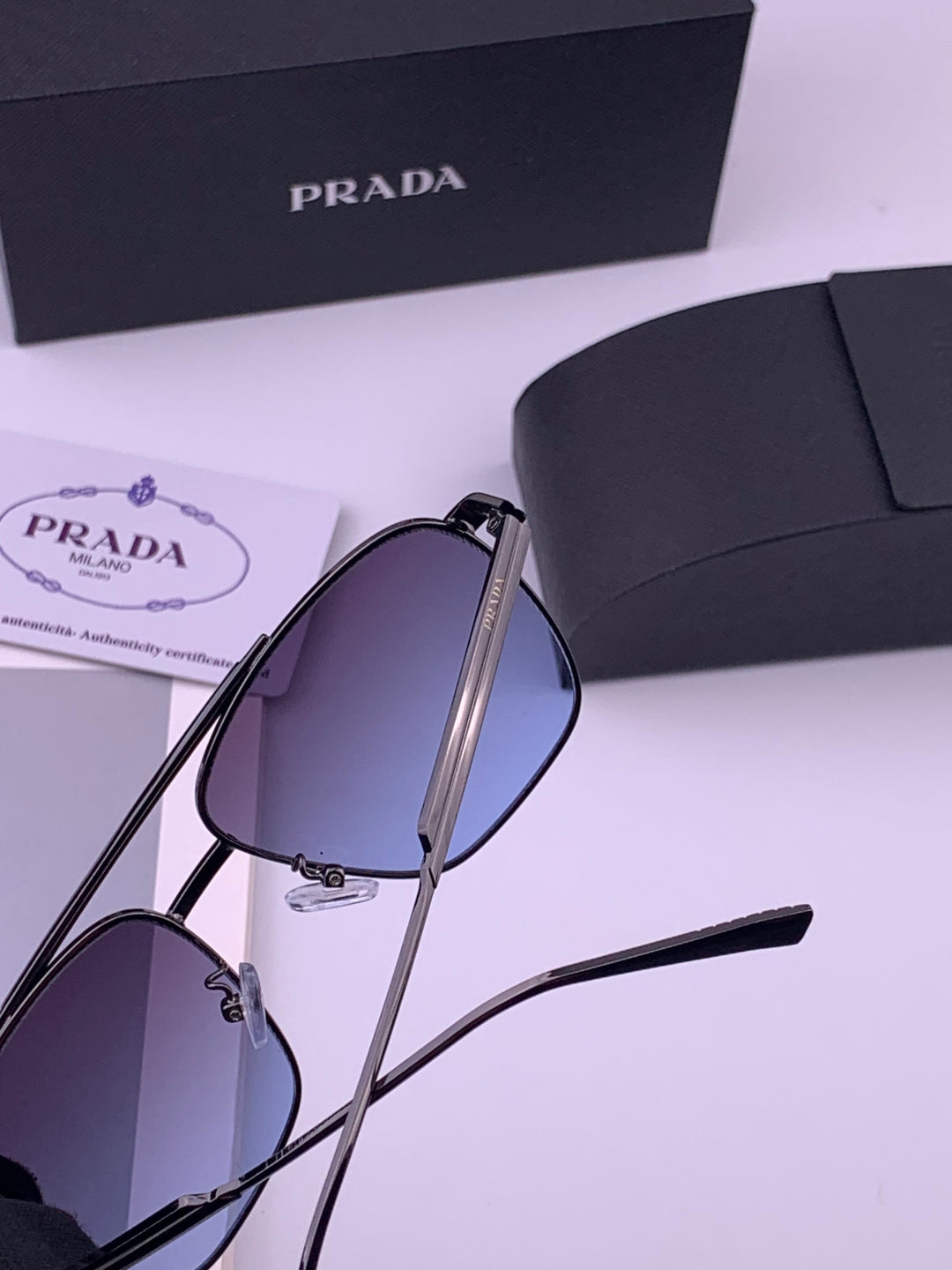 Prada Fashion Blue Lens Sunglasses for Men - 449363 - detail image 3