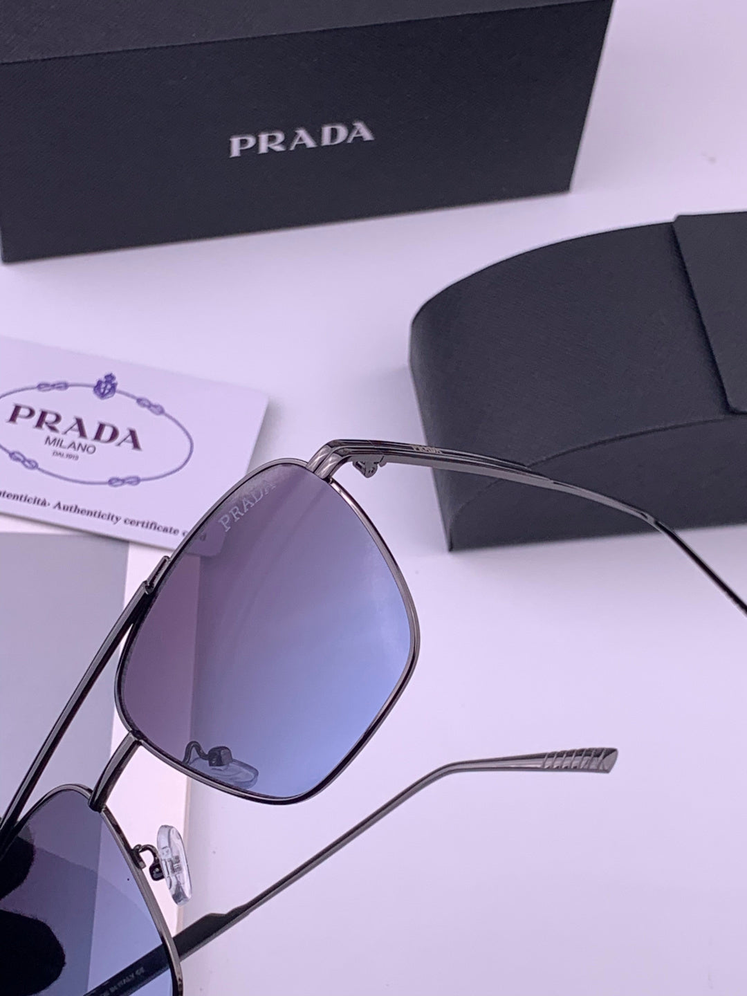 Prada Fashion Blue Lens Sunglasses for Men - 449363 - detail image 5