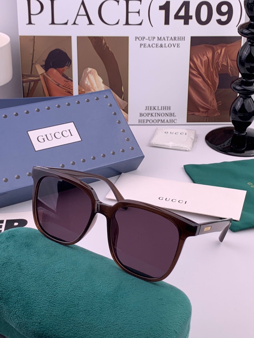 Gucci G2816 Polarized Square Orange Lens Sunglasses for Women - 448687