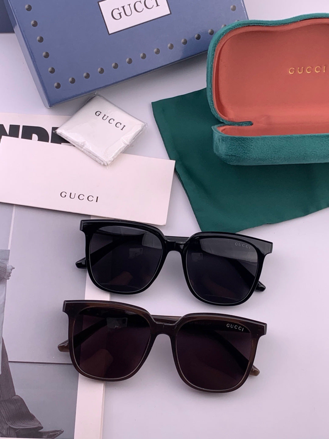 Gucci G2816 Polarized Square Orange Lens Sunglasses for Women - 448687 - detail image 5