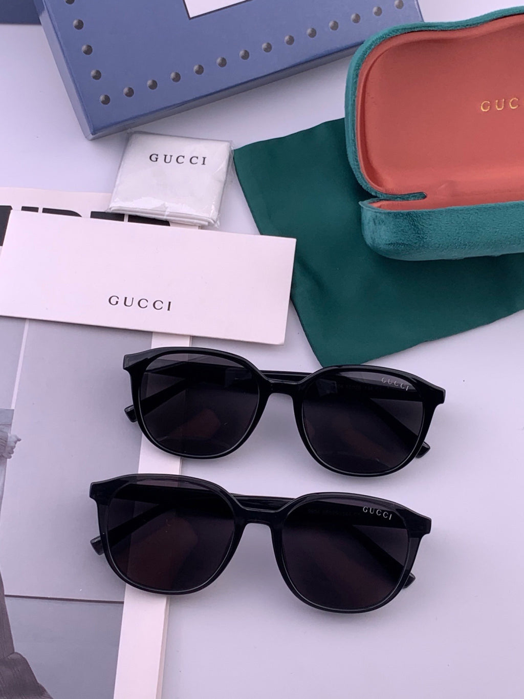 Gucci G4990 Polarized Square Orange Lens Sunglasses for Women - 448688 - detail image 6