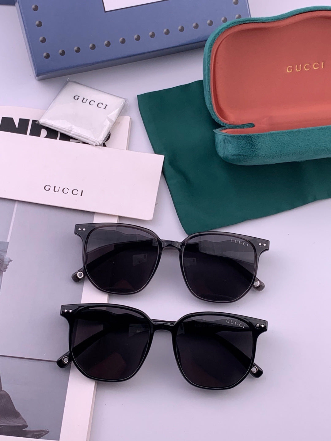 Gucci G0613 Polarized Square Black Lens Sunglasses for Women - 448689 - detail image 7