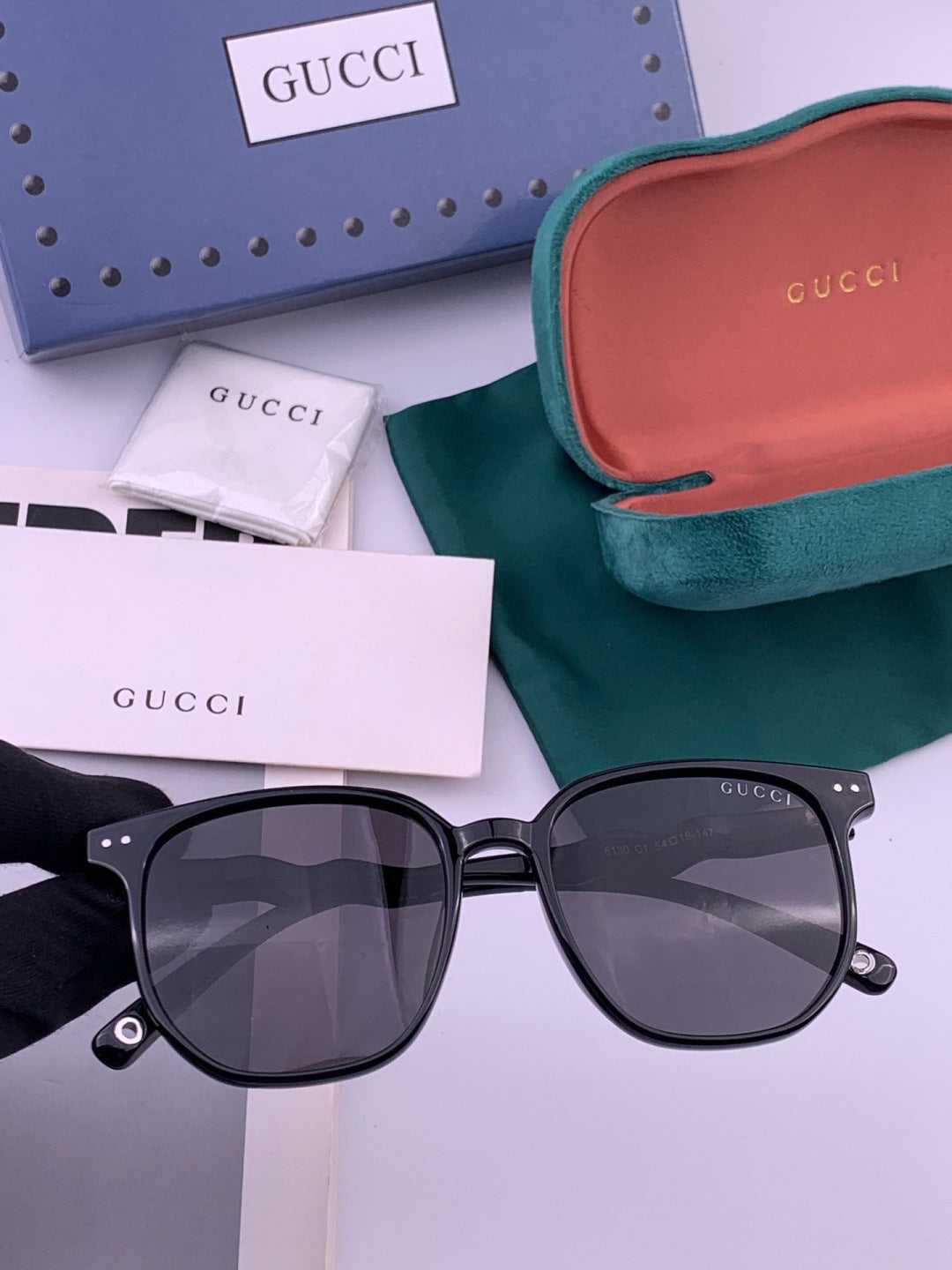 Gucci G0613 Polarized Square Black Lens Sunglasses for Women - 448689 - detail image 2