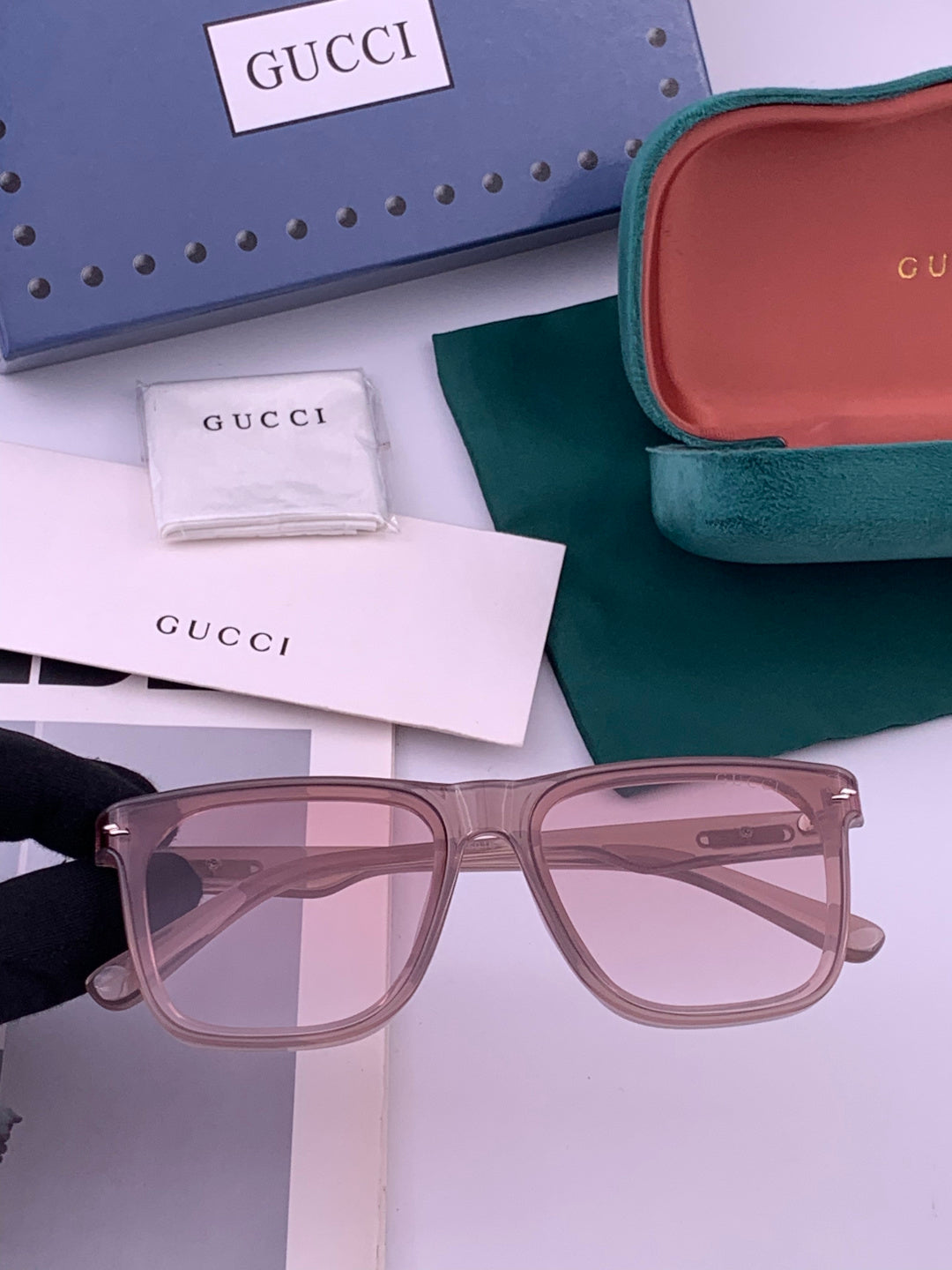 Gucci G65501 Polarized Square Brown Lens Sunglasses for Women - 448693