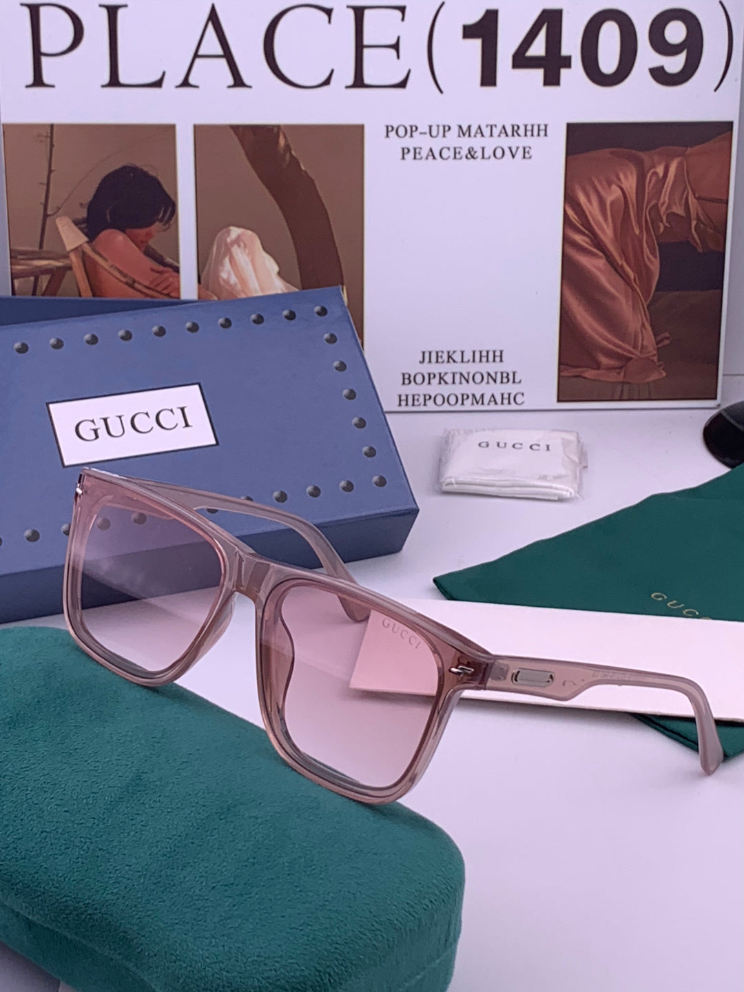 Gucci G65501 Polarized Square Brown Lens Sunglasses for Women - 448693 - detail image 2