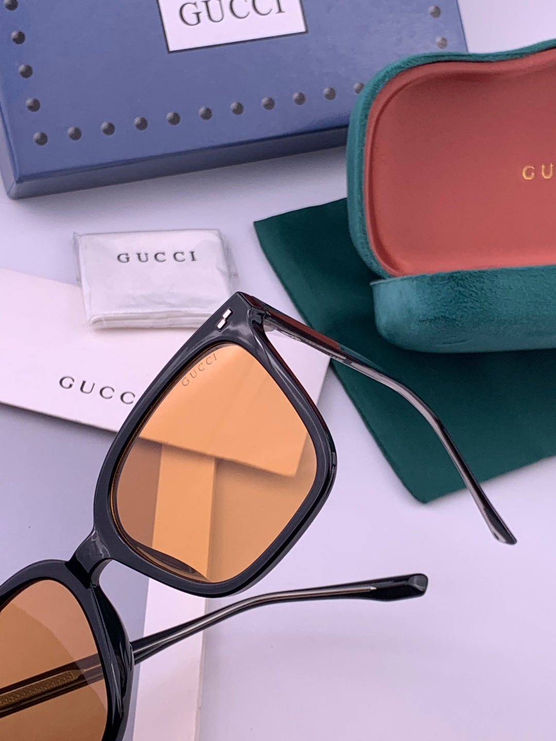 Gucci G2897 Square Brown Lens Sunglasses for Men & Women - 448695 - detail image 4