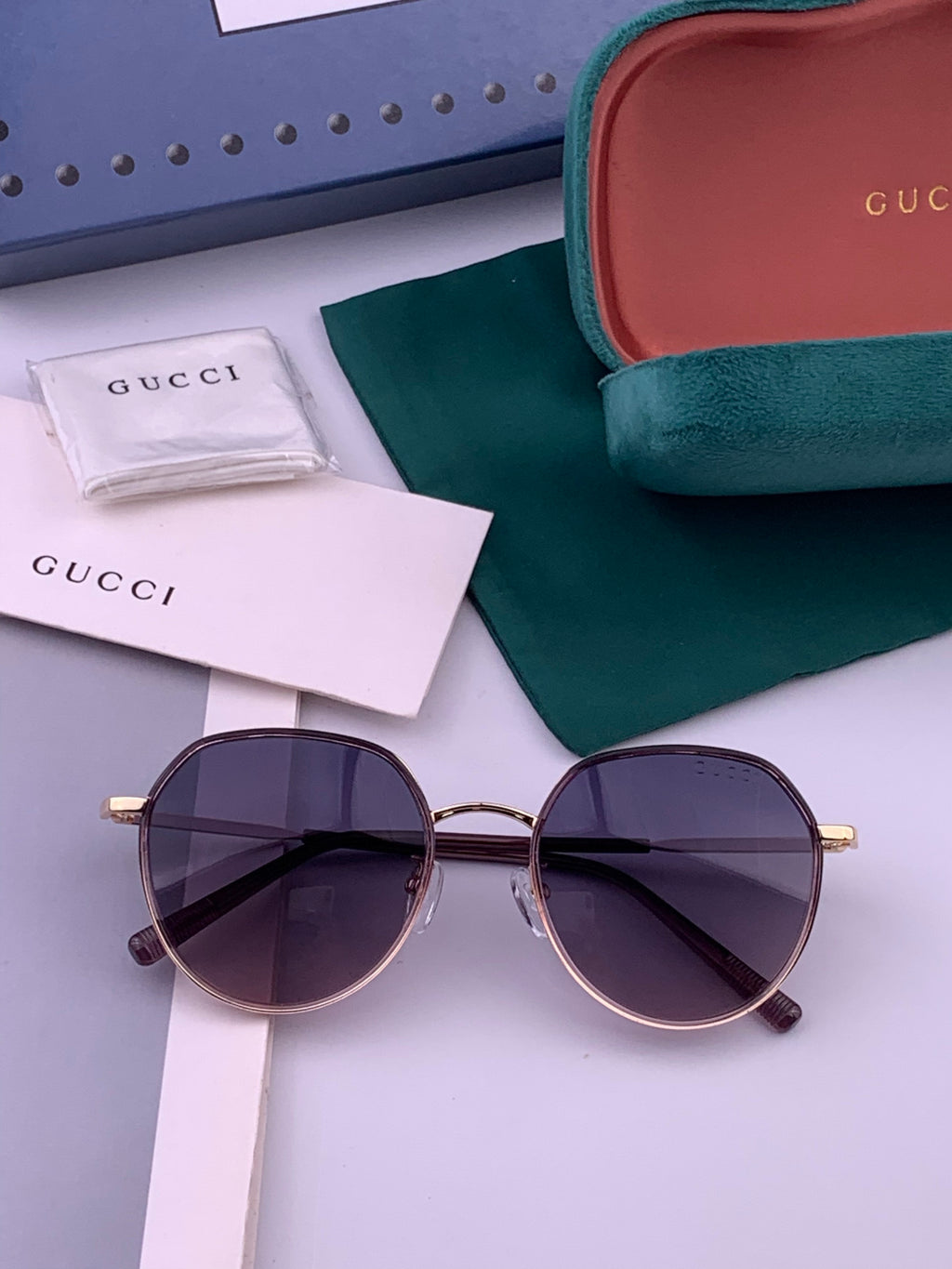 Gucci G2235 Polarized Round Brown Lens Sunglasses for Women - 448697 - detail image 7