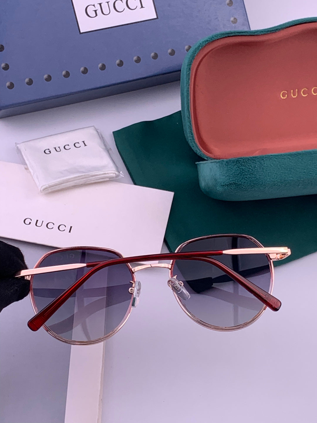 Gucci G2235 Polarized Round Brown Lens Sunglasses for Women - 448699 - detail image 6