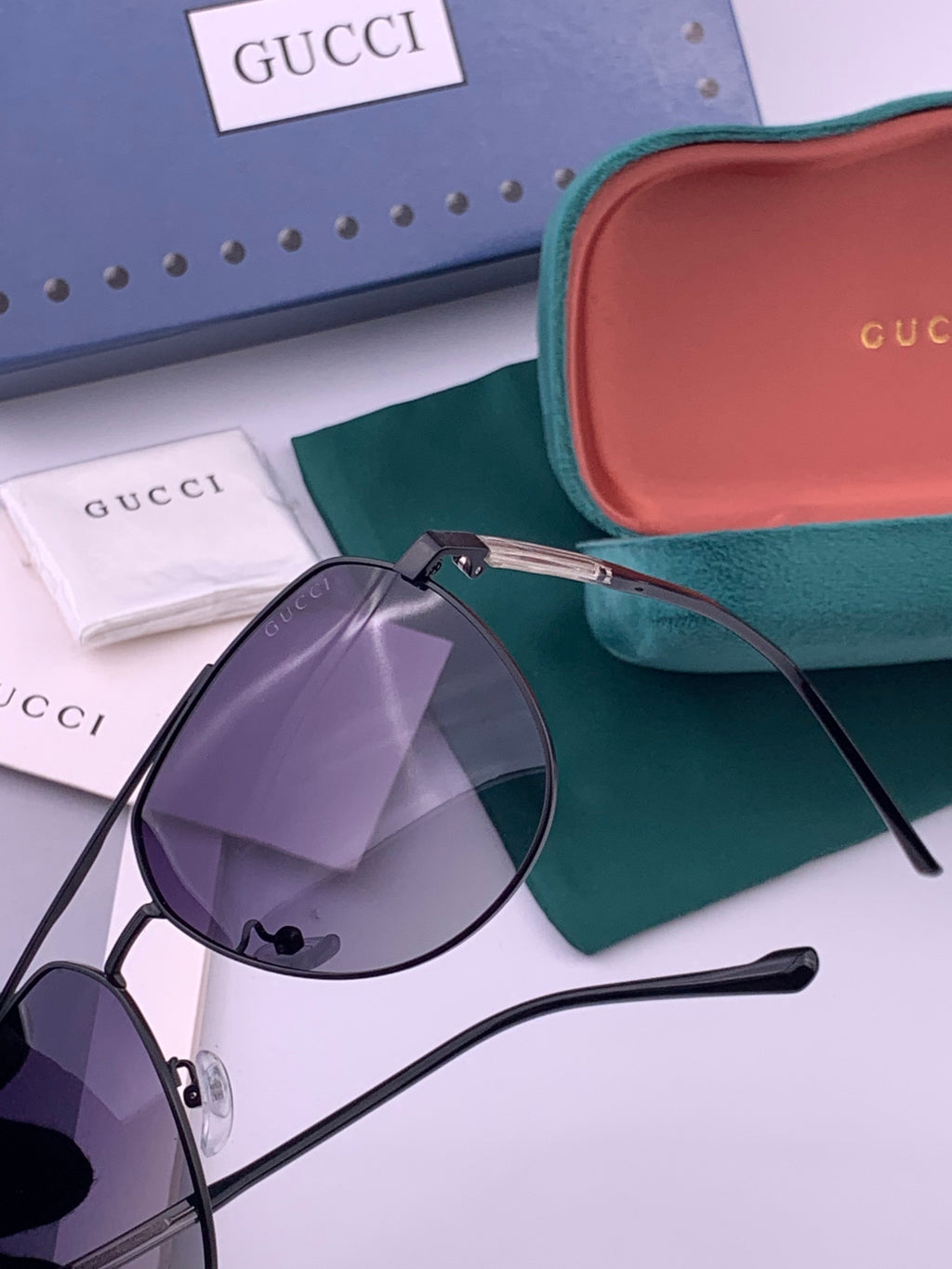Gucci 5327 Polarized Aviator Gold Lens Sunglasses for Men & Women - 448701 - detail image 5