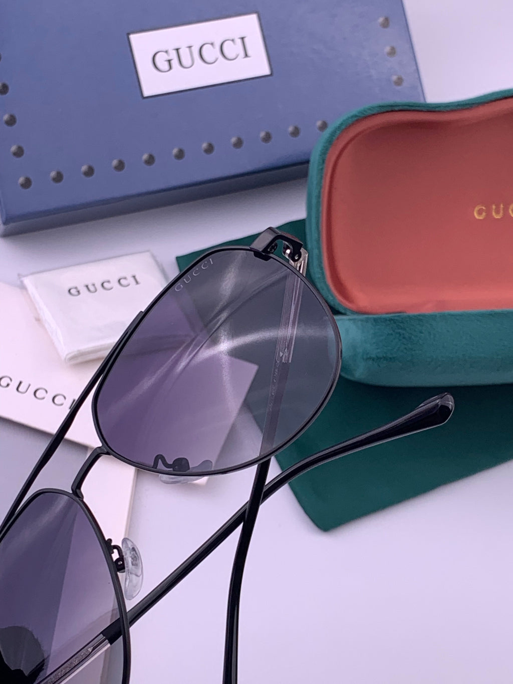 Gucci 5327 Polarized Aviator Gold Lens Sunglasses for Men & Women - 448701 - detail image 6