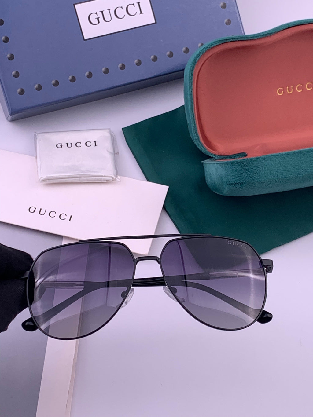 Gucci 5327 Polarized Aviator Gold Lens Sunglasses for Men & Women - 448701 - detail image 3