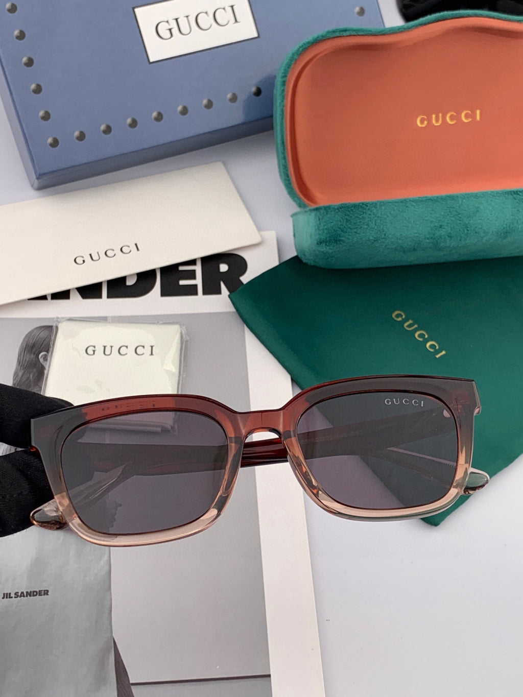Gucci G5108 Polarized Square Black Lens Sunglasses for Women - 448707 - detail image 3
