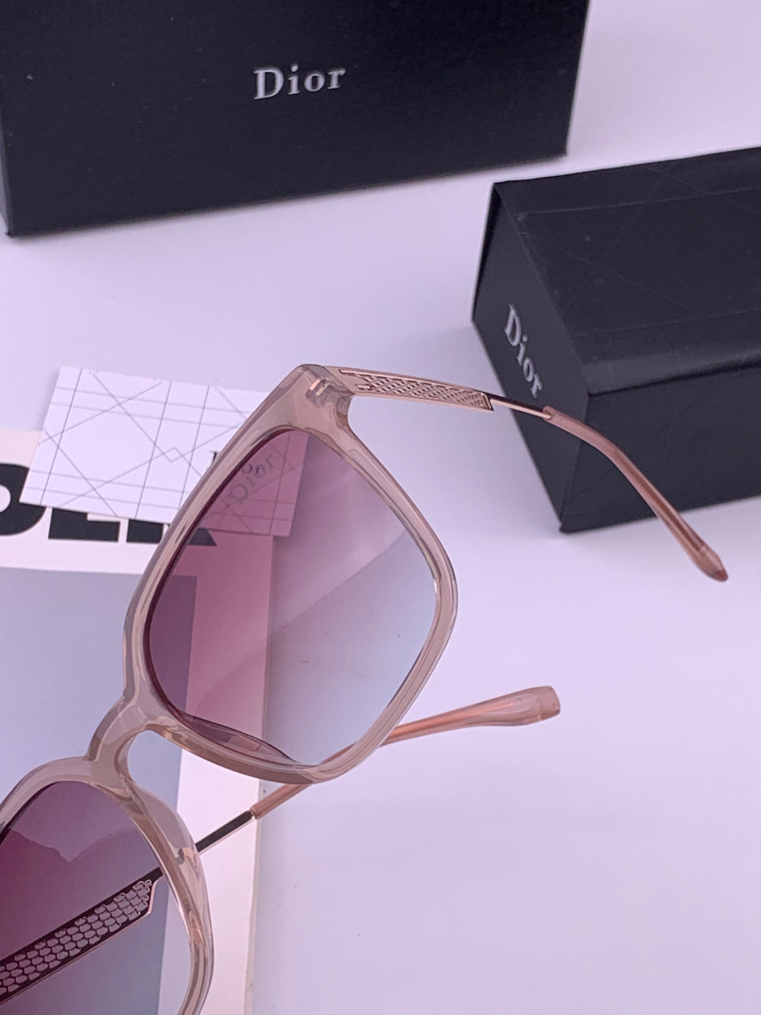 Dior CD35511 Polarized Square Brown Lens Sunglasses for Women - 449174 - detail image 3