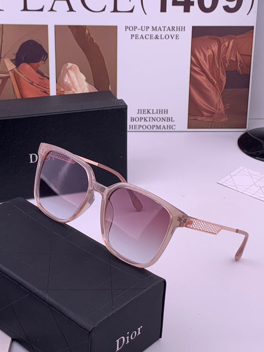 Dior CD35511 Polarized Square Brown Lens Sunglasses for Women - 449174 - detail image 2