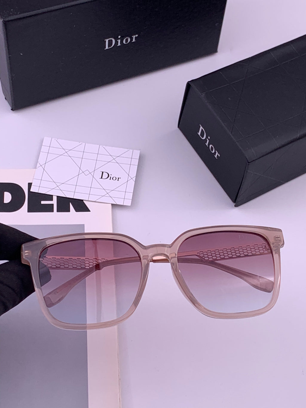 Dior CD35511 Polarized Square Brown Lens Sunglasses for Women - 449174