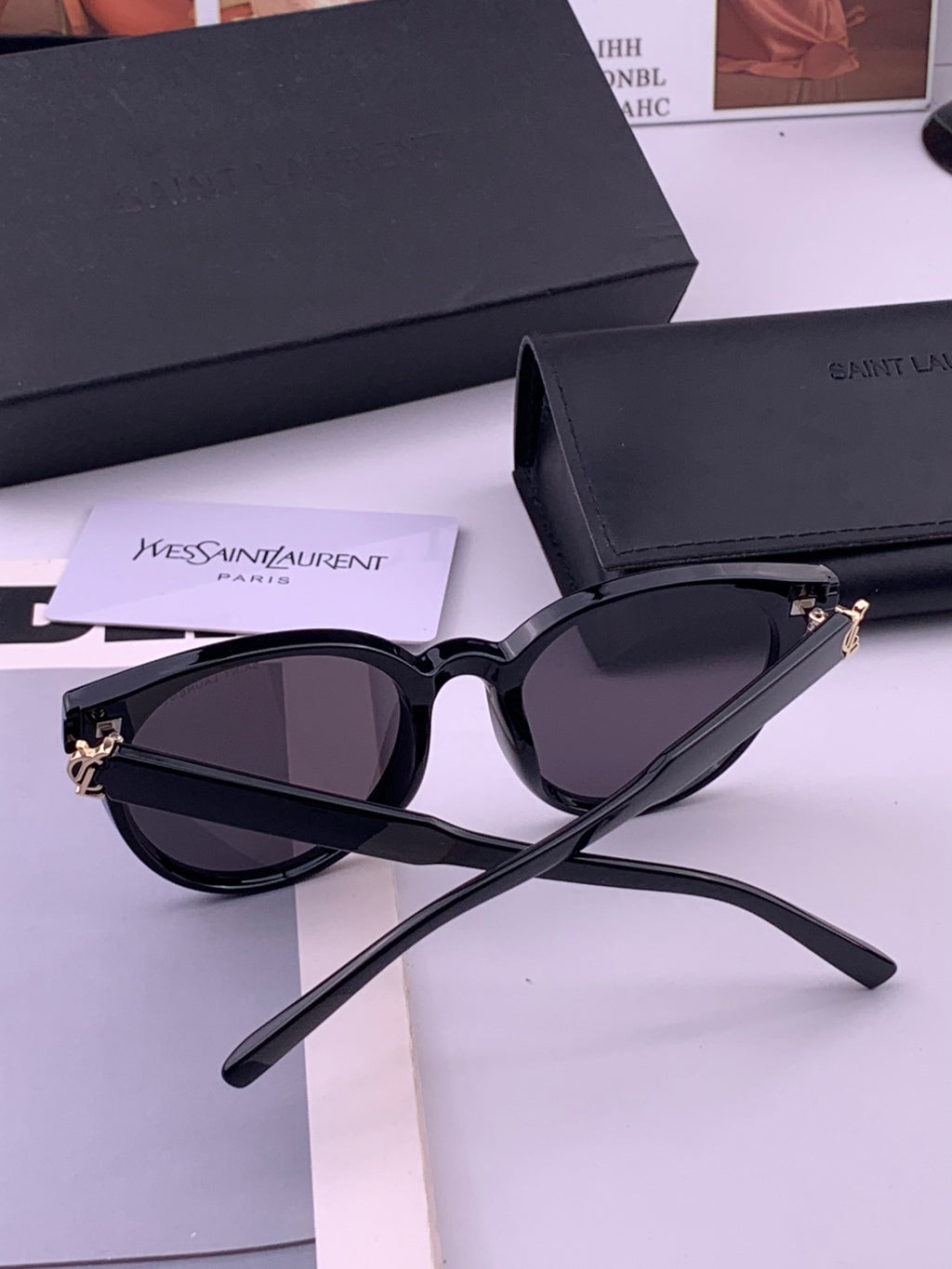 Saint Laurent 47721 Polarized Fashion Gold Lens Sunglasses for Men & - 449228 - detail image 6