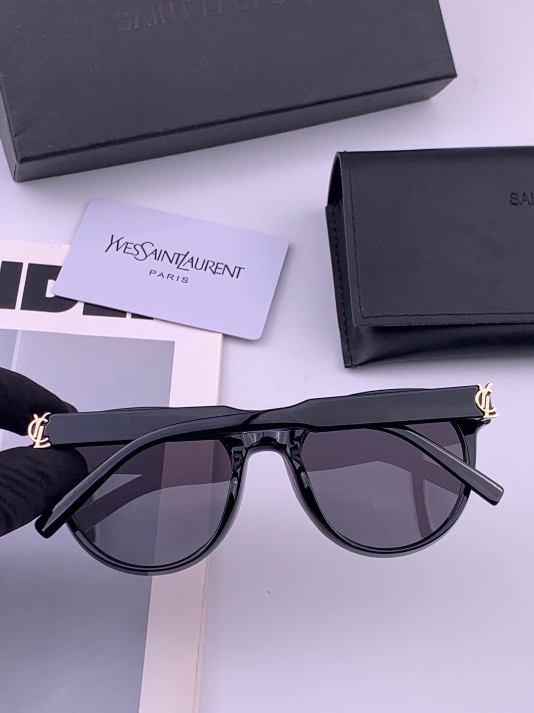Saint Laurent 47721 Polarized Fashion Gold Lens Sunglasses for Men & - 449228 - detail image 4