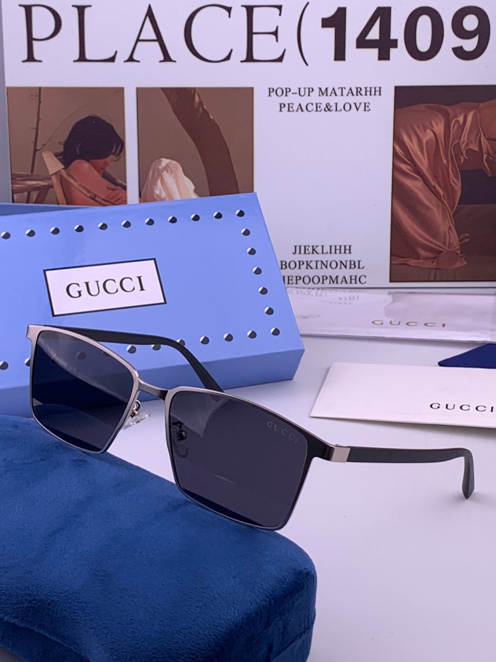 Gucci G6807 Polarized Aviator Gold Lens Sunglasses for Men & Women - 448711 - detail image 2