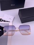 Dior CD0238 Polarized Square Gold Lens Sunglasses for Women - 449166