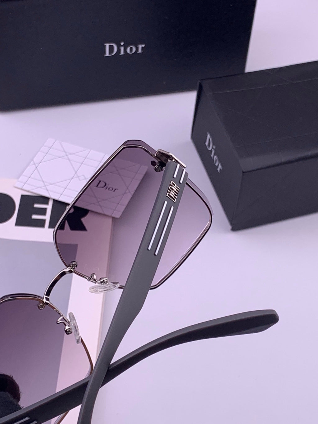 Dior CD0238 Polarized Square Brown Lens Sunglasses for Women - 449167 - detail image 6