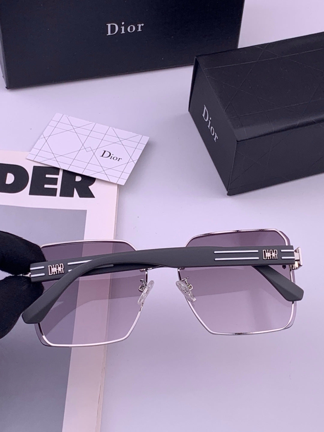 Dior CD0238 Polarized Square Brown Lens Sunglasses for Women - 449167 - detail image 4