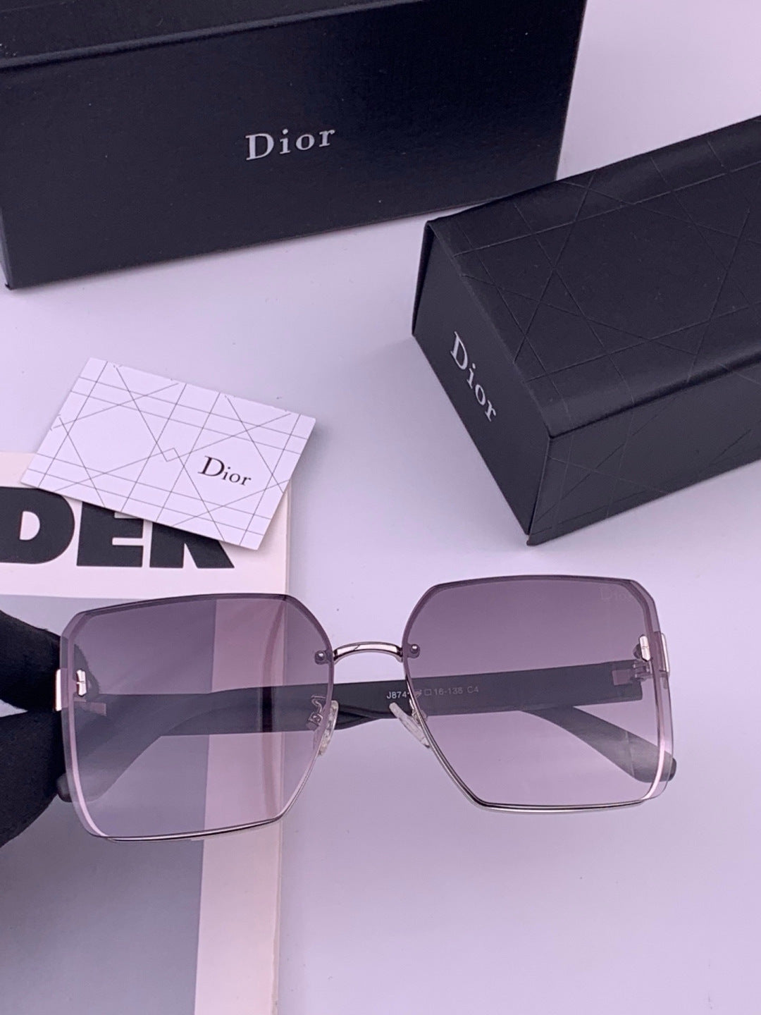 Dior CD0238 Polarized Square Brown Lens Sunglasses for Women - 449167