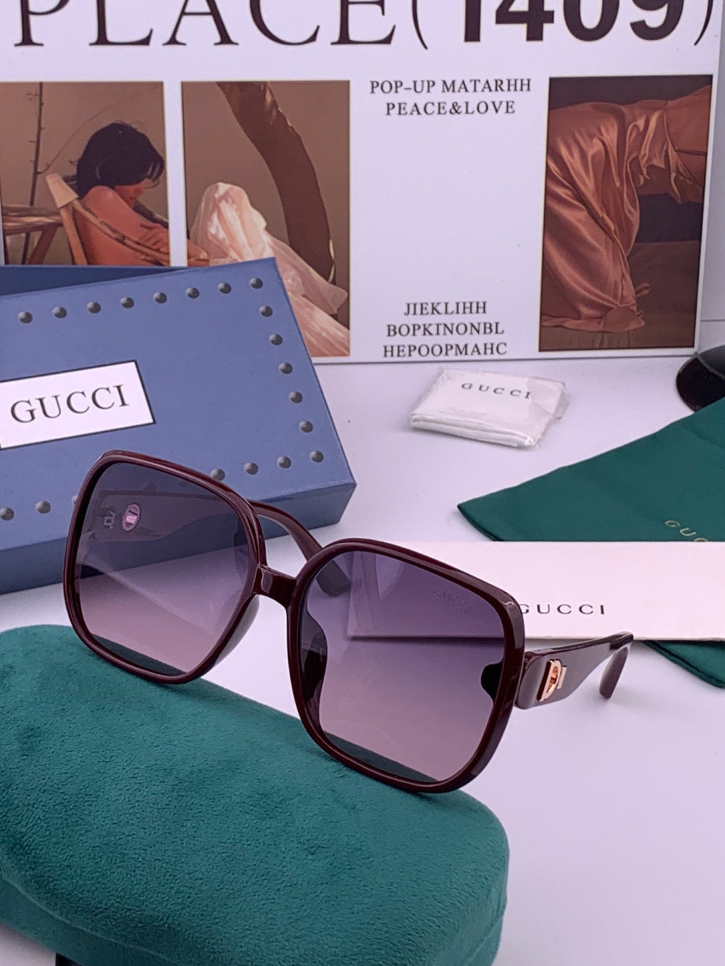 Gucci G0388 Round Red Lens Sunglasses for Men & Women - 448880