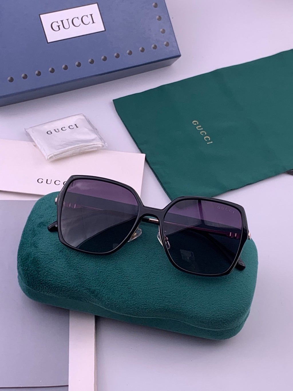 Gucci G6640 Polarized Round Red Lens Sunglasses for Women - 448882 - detail image 7