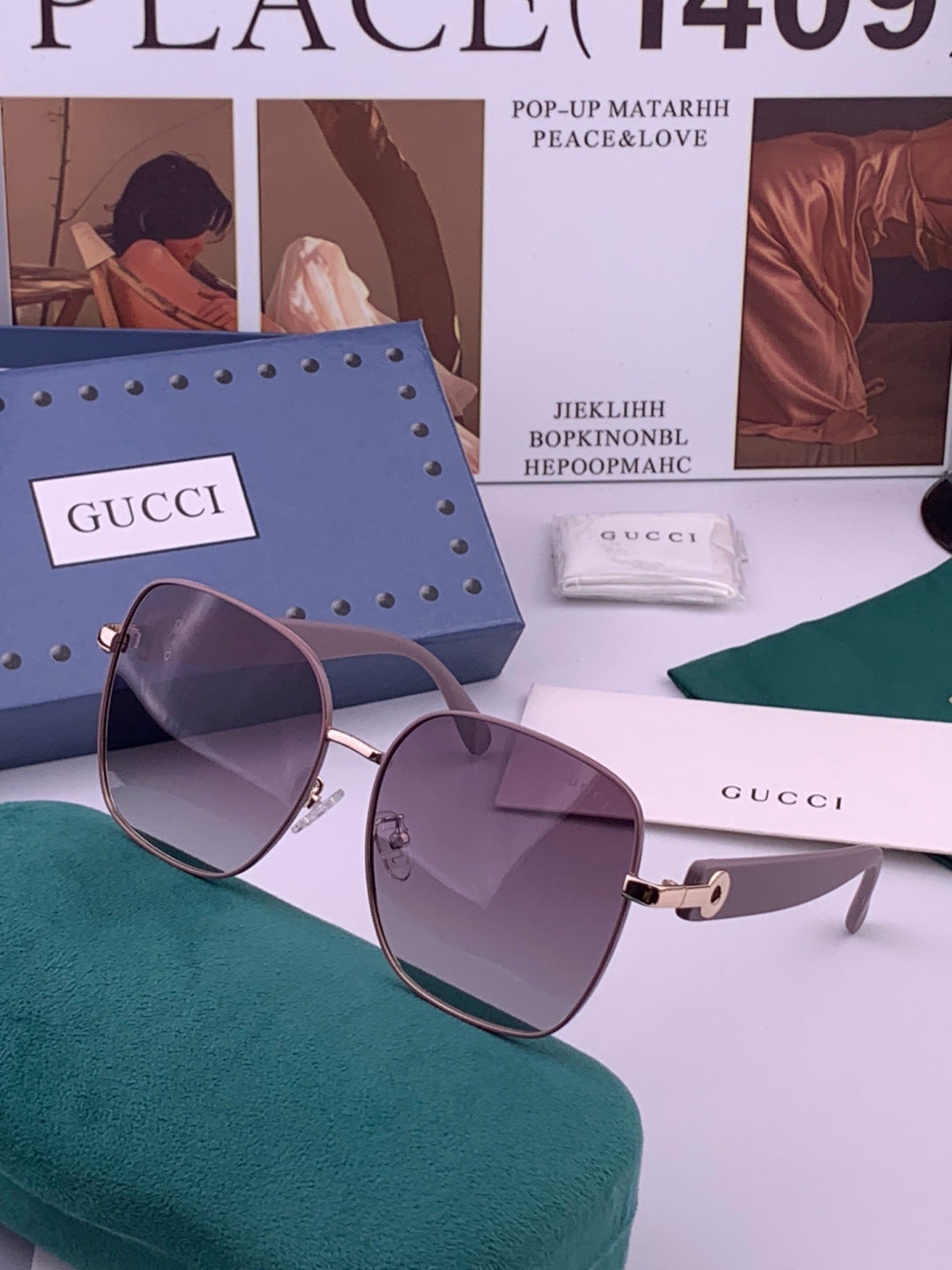 Gucci G9388 Round Gold Lens Sunglasses for Men & Women - 448684 - detail image 2