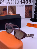 Hermès H37005 Square Red Lens Sunglasses for Men & Women - 450027