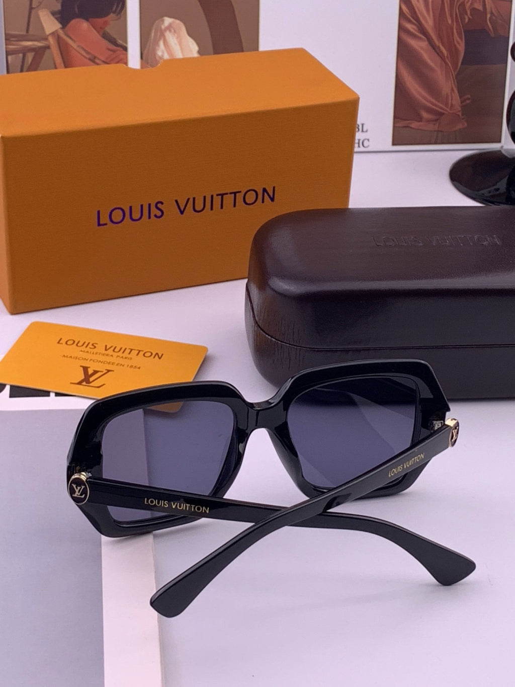 Louis Vuitton L27006 Oversized Brown Lens Sunglasses for Men & Women - 448576 - detail image 5