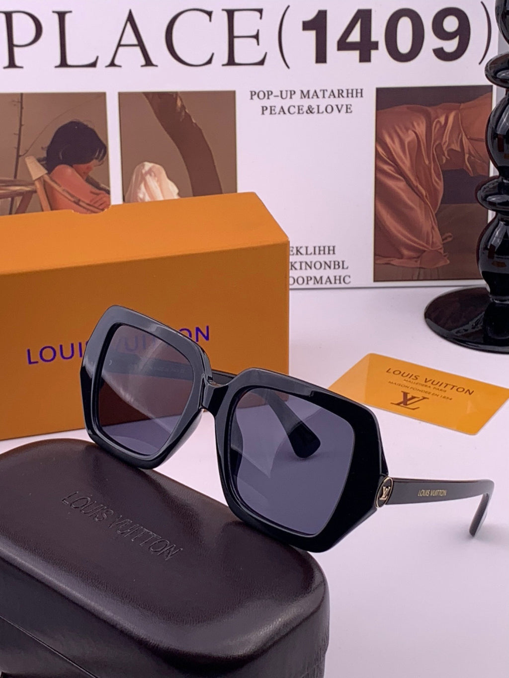Louis Vuitton L27006 Oversized Brown Lens Sunglasses for Men & Women - 448576 - detail image 2