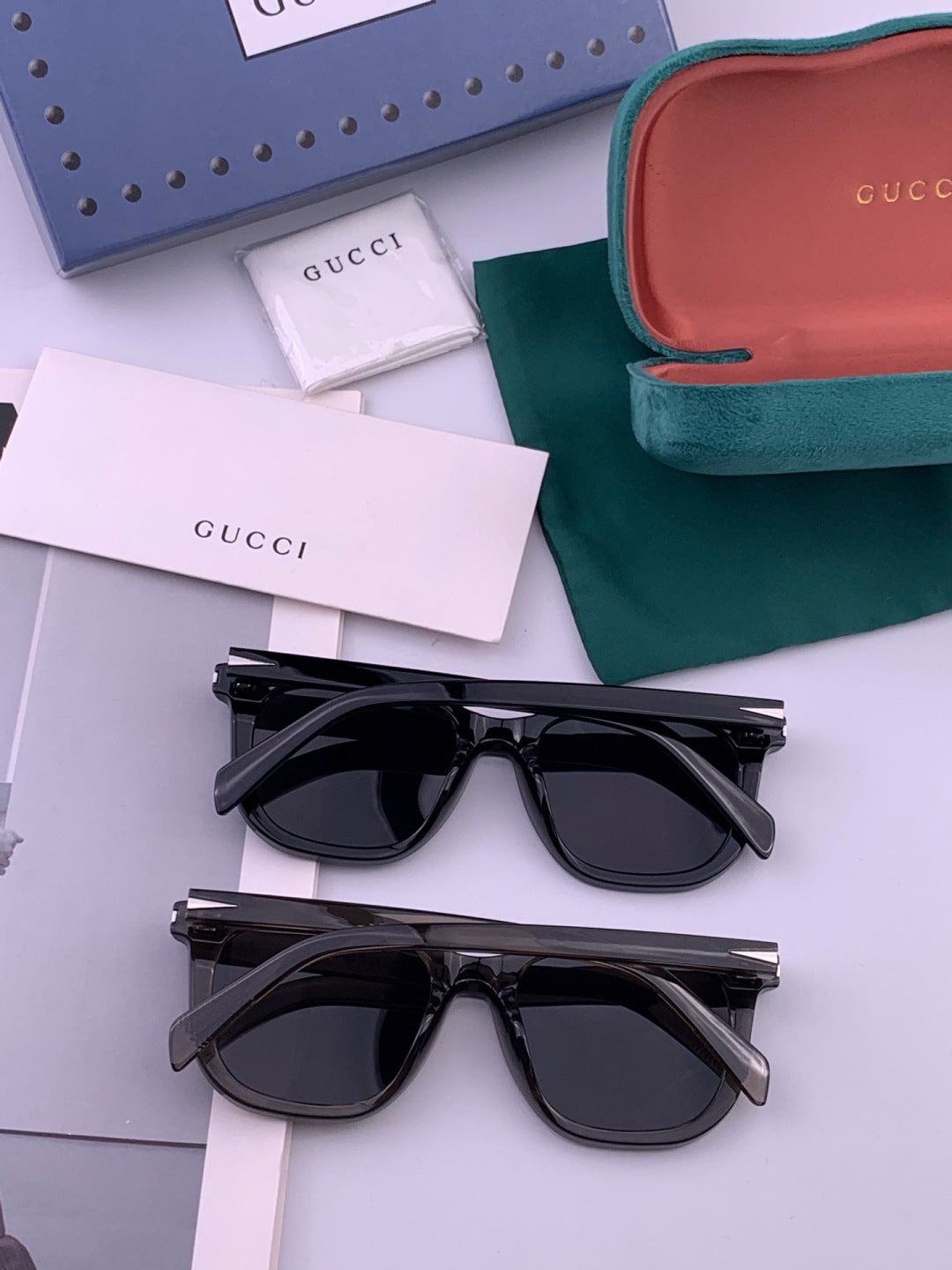 Gucci G3821 Polarized Square Gold Lens Sunglasses for Women - 448775 - detail image 5