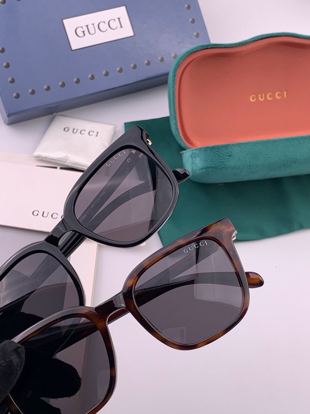Gucci G4613 Polarized Square Black Lens Sunglasses for Women - 448777 - detail image 3