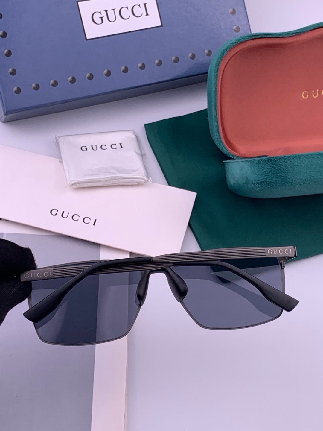 Gucci G6225 Polarized Aviator Gold Lens Sunglasses for Men - 448778 - detail image 6