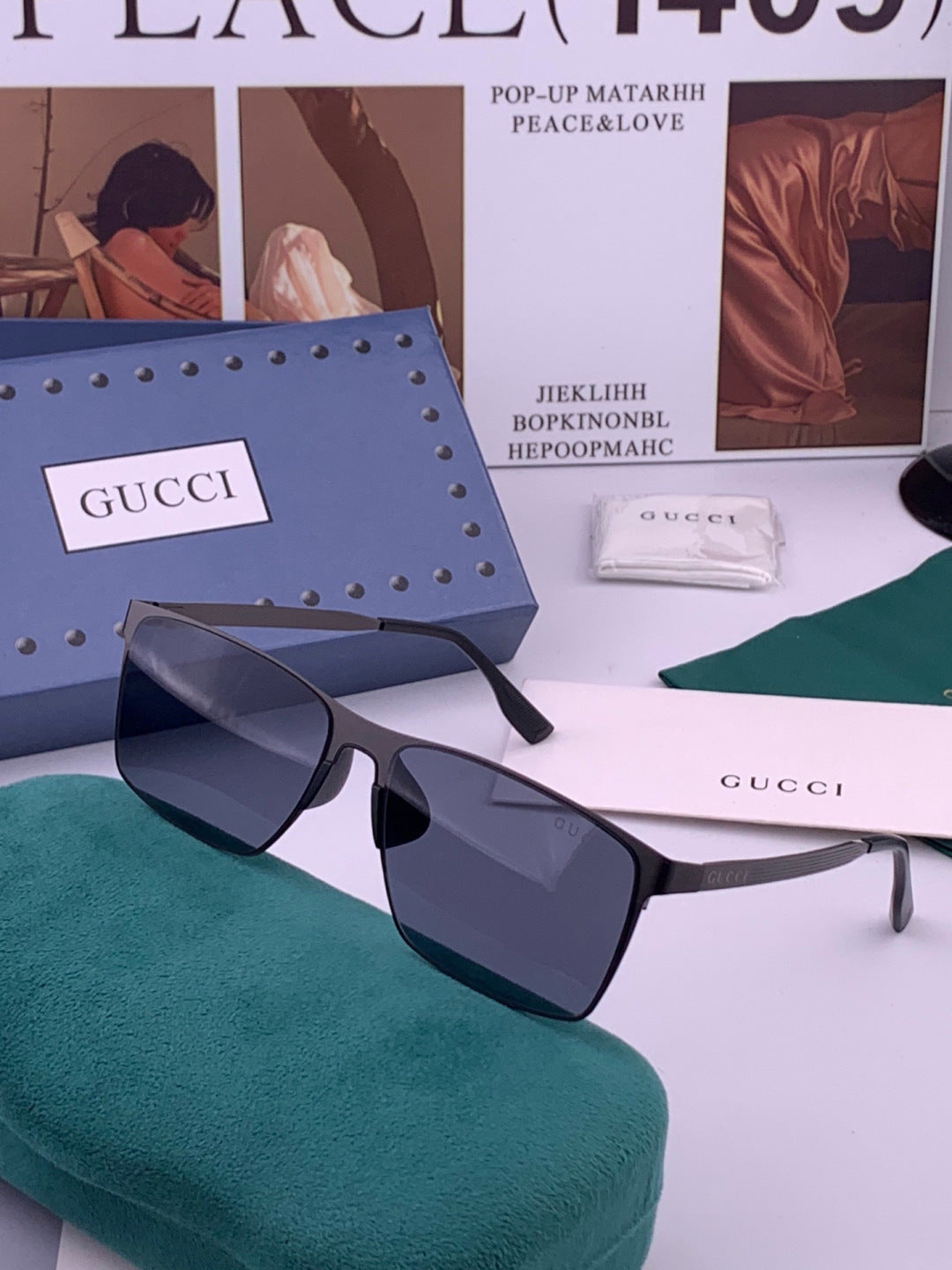 Gucci G6225 Polarized Aviator Gold Lens Sunglasses for Men - 448778 - detail image 2