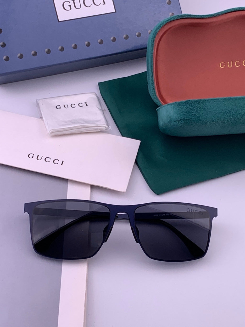 Gucci G6225 Polarized Aviator Gold Lens Sunglasses for Men - detail image 7