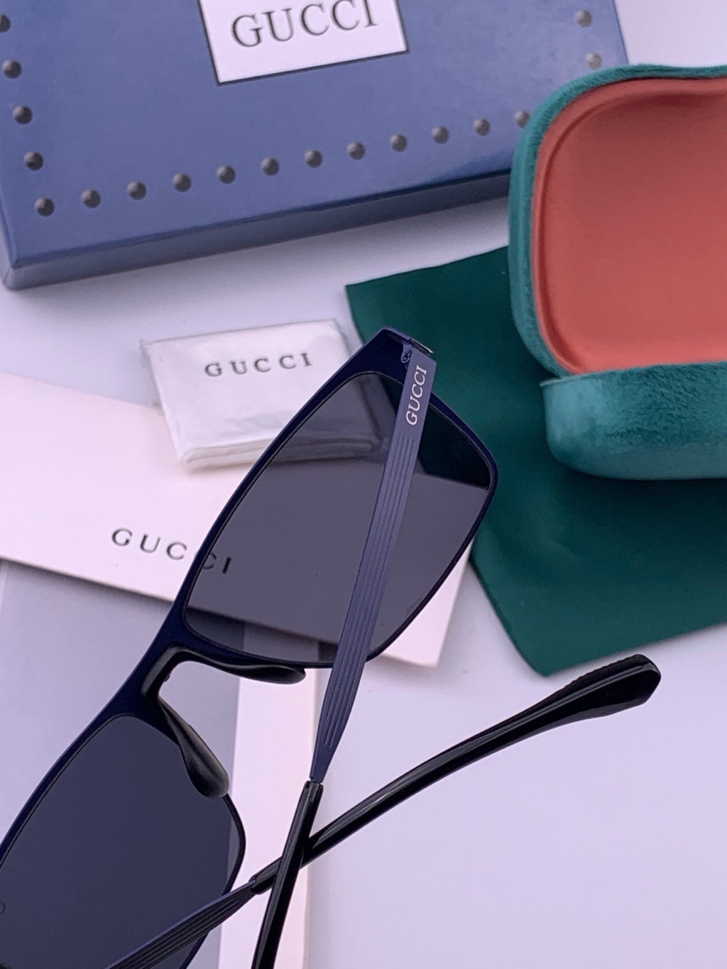 Gucci G6225 Polarized Aviator Gold Lens Sunglasses for Men - detail image 4